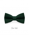 FORET - KID or TEEN BOW TIE - 100% RAW LINEN - DARK GREEN