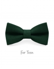 FORET - KID or TEEN BOW TIE - 100% RAW LINEN - DARK GREEN