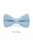 ATMOSHPERE - KID or TEEN BOW TIE - 100% RAW LINEN - LIGHT BLUE