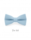 ATMOSHPERE - KID or TEEN BOW TIE - 100% RAW LINEN - LIGHT BLUE