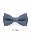 PIGEON - KID or TEEN BOW TIE - 100% RAW LINEN - BLUE