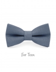 PIGEON - KID or TEEN BOW TIE - 100% RAW LINEN - BLUE