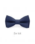 AVIATEUR - KID or TEEN BOW TIE - 100% RAW LINEN - BLUE