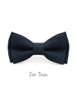 TEMPETE - KID or TEEN BOW TIE - 100% RAW LINEN - BLUE