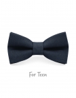 TEMPETE - KID or TEEN BOW TIE - 100% RAW LINEN - BLUE