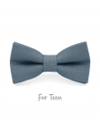 RAMIER - KID or TEEN BOW TIE - 100% RAW LINEN - BLUE