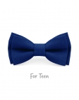 LAPIS LAZULI - KID or TEEN BOW TIE - 100% RAW LINEN - BLUE