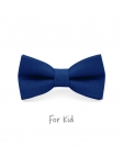 LAPIS LAZULI - KID or TEEN BOW TIE - 100% RAW LINEN - BLUE