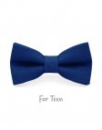 LAPIS LAZULI - KID or TEEN BOW TIE - 100% RAW LINEN - BLUE