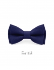 BLEUET - KID or TEEN BOW TIE - 100% RAW LINEN - BLUE