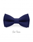 BLEUET - KID or TEEN BOW TIE - 100% RAW LINEN - BLUE