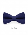 BLEUET - KID or TEEN BOW TIE - 100% RAW LINEN - BLUE