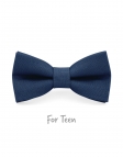 CASCADE - KID or TEEN BOW TIE - 100% RAW LINEN - BLUE