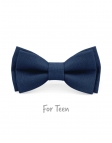 CASCADE - KID or TEEN BOW TIE - 100% RAW LINEN - BLUE