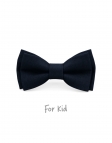 MARINE - KID or TEEN BOW TIE - 100% RAW LINEN - NAVY BLUE