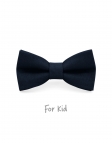 MARINE - KID or TEEN BOW TIE - 100% RAW LINEN - NAVY BLUE