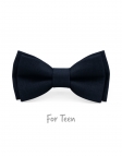 MARINE - KID or TEEN BOW TIE - 100% RAW LINEN - NAVY BLUE