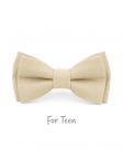 AVOINE - KID or TEEN BOW TIE - 100% RAW LINEN - LIGHT BEIGE