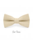 AVOINE - KID or TEEN BOW TIE - 100% RAW LINEN - LIGHT BEIGE