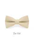 AVOINE - KID or TEEN BOW TIE - 100% RAW LINEN - LIGHT BEIGE