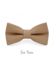 ARGILE - KID or TEEN BOW TIE - 100% RAW LINEN - BROWN