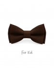 CHOCOLAT - KID or TEEN BOW TIE - 100% RAW LINEN - BROWN