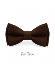 CHOCOLAT - KID or TEEN BOW TIE - 100% RAW LINEN - BROWN