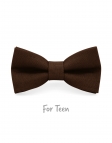 CHOCOLAT - KID or TEEN BOW TIE - 100% RAW LINEN - BROWN