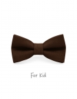 CHOCOLAT - KID or TEEN BOW TIE - 100% RAW LINEN - BROWN