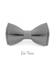 GALET - KID or TEEN BOW TIE - 100% RAW LINEN - GREY