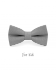 GALET - KID or TEEN BOW TIE - 100% RAW LINEN - GREY