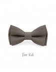 SOURIS - KID or TEEN BOW TIE - 100% RAW LINEN - GREY