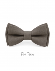 SOURIS - KID or TEEN BOW TIE - 100% RAW LINEN - GREY