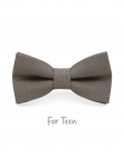 SOURIS - KID or TEEN BOW TIE - 100% RAW LINEN - GREY