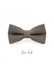 SOURIS - KID or TEEN BOW TIE - 100% RAW LINEN - GREY