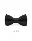 ANTHRACITE - KID or TEEN BOW TIE - 100% RAW LINEN - DARK GREY