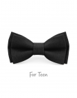 ANTHRACITE - KID or TEEN BOW TIE - 100% RAW LINEN - DARK GREY