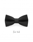 ANTHRACITE - KID or TEEN BOW TIE - 100% RAW LINEN - DARK GREY