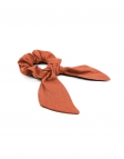 HARVEST - SCARF SCRUNCHIE - CORAL - LINEN