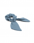 BREEZE - SCRUNCHIE MET SJAAL - LICHT BLAUW - LINNEN