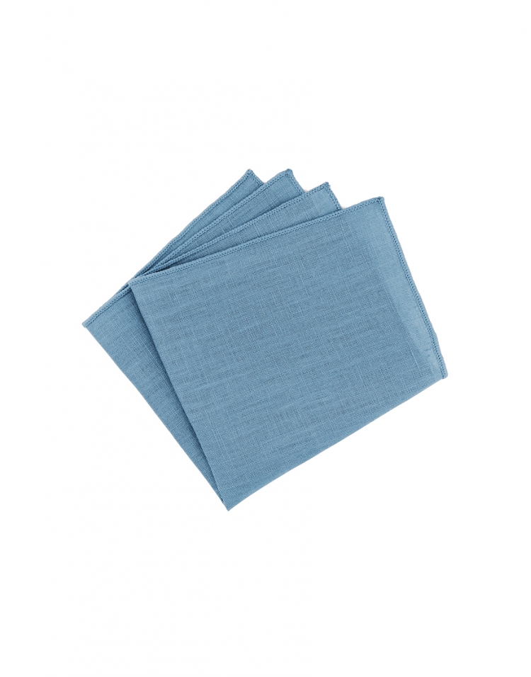 BREEZE - POCKET SQUARE - LIGHT BLUE - FINE LINEN