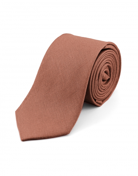 FOLK - LINEN TIE - LIGHT TERRACOTTA