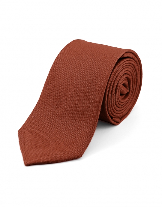 RUSTIC - LINEN TIE - RUST TERRACOTTA