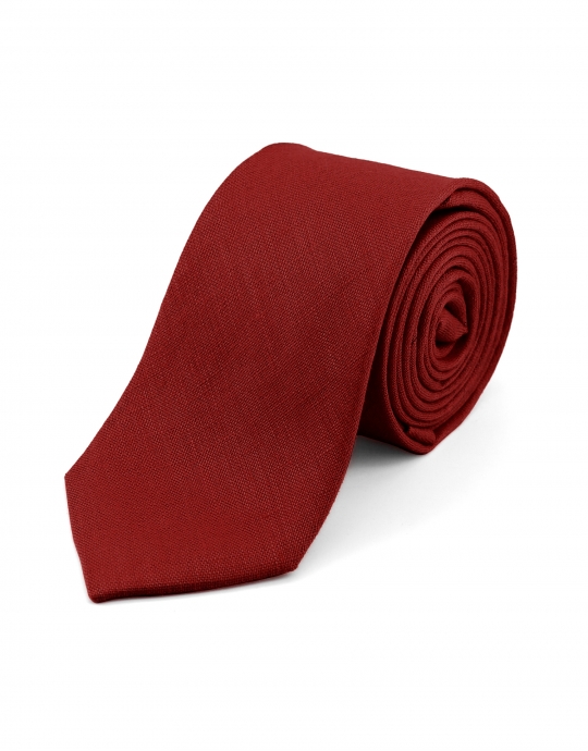 WILD - LINEN TIE - brick red