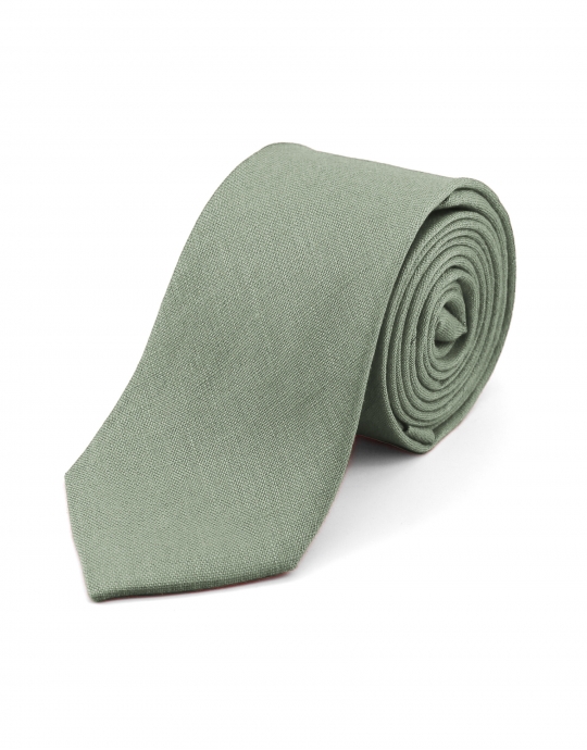 MEADOW - LINEN TIE - ALMOND GREEN