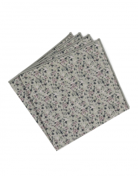 MATTHEW - POCHETTE FLEURIE - VERT