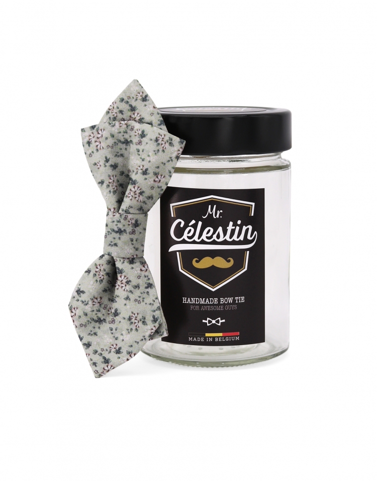 MATTHEW - FLORAL BOW TIE - DIAMOND - GREEN