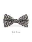 LEO - NOEUD PAPILLON ENFANT ou ADO - BEIGE & PETROLE