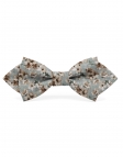 IMADO - NOEUD PAPILLON FLEURI - DIAMOND - BEIGE, BRUN & VERT D'EAU