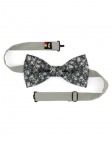 LUCAS - NOEUD PAPILLON FLEURI - CLASSIC - VERT & BEIGE